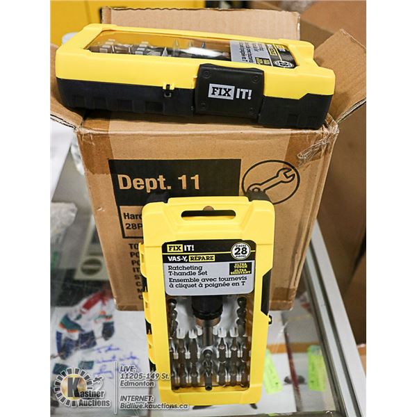 28 PIECE T-HANDLE SCREWDRIVER SET