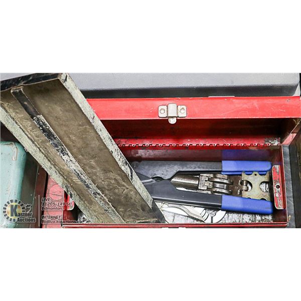 RED TOOLBOX WITH SOME TOOLS