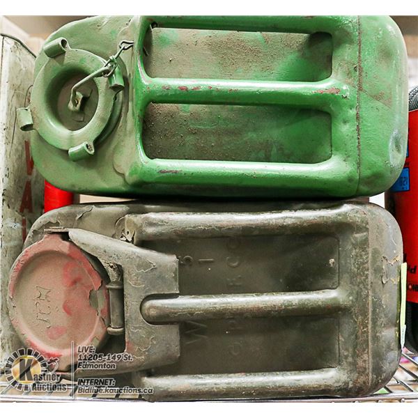 2 VINTAGE GAS/JERRY CANS