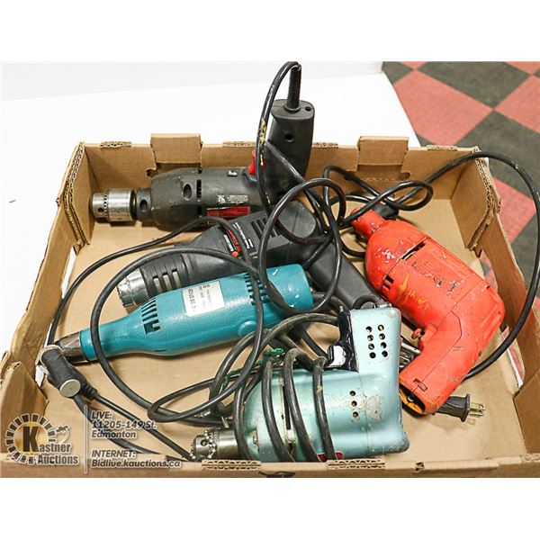 FLAT LOT OF PLUGIN TOOLS DRILLS, AND DIE GRINDER