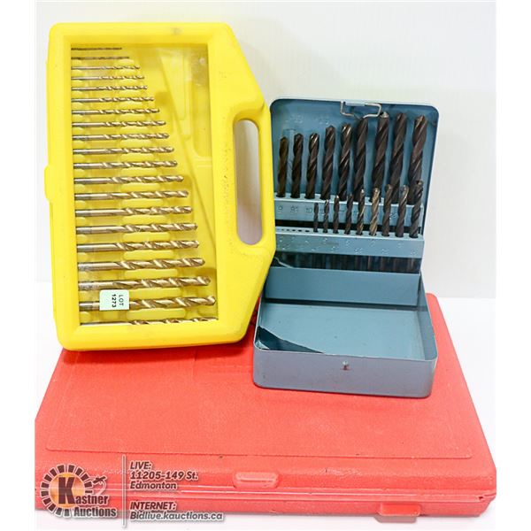 3 CASES WITH DRILL BITS