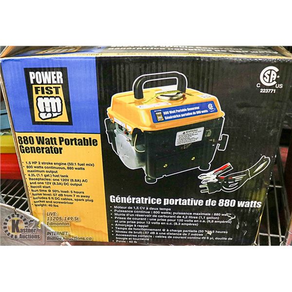 POWERFIST 880 WATT GENERATOR