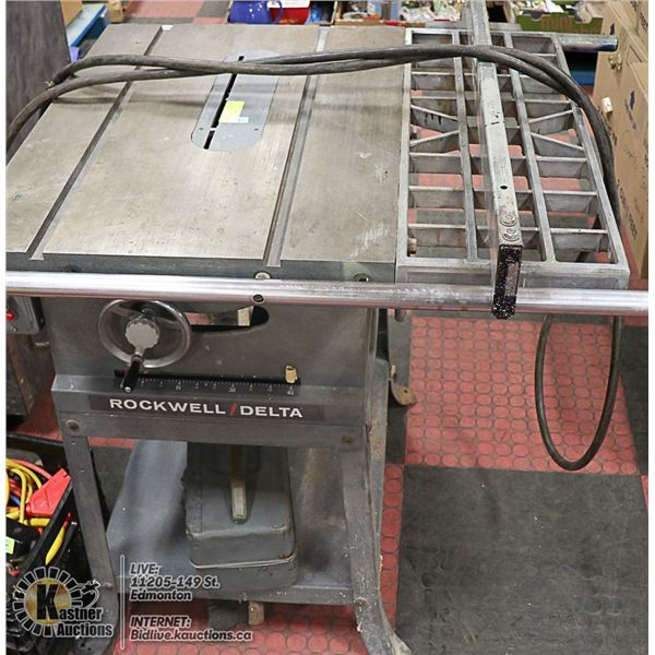 34" X 34" X 34" ROCKWELL DELTA TABLE 10" BLADE