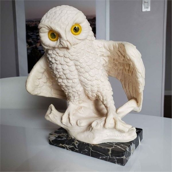 VINTAGE A. SANTINI OWL SCULPTURE. MADE IN ITALY