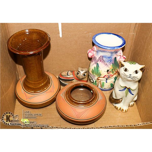 VINTAGE MEXICO POTTERY LOT