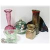 Image 1 : ASSORTED GLASS LOT AND IRRIDECENT RAINBOW ITEMS