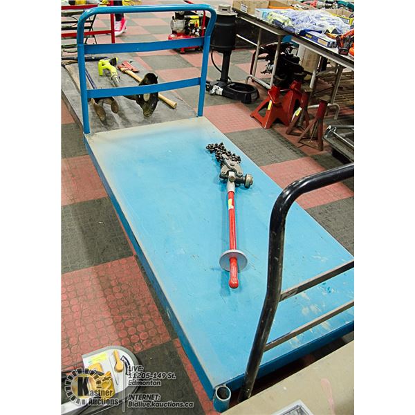 72" LONG X 30" WIDE ROLLING UTILITY CART