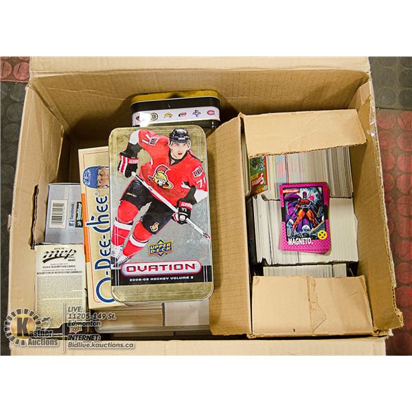LARGE QUANTITY  HOCKEY CARDS AND MARVEL CARDS