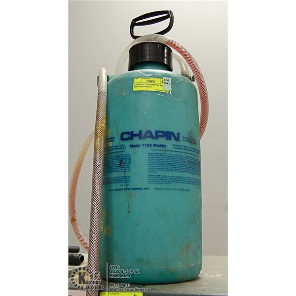CHEMICAL PUMP SPRAYER WITH HOSE AND NOZZLE
