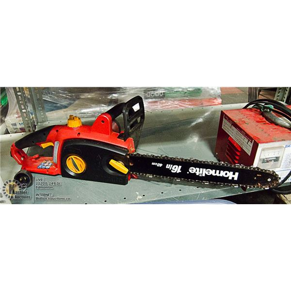 HOMELITE 16" INCH CORDED CHAINSAW