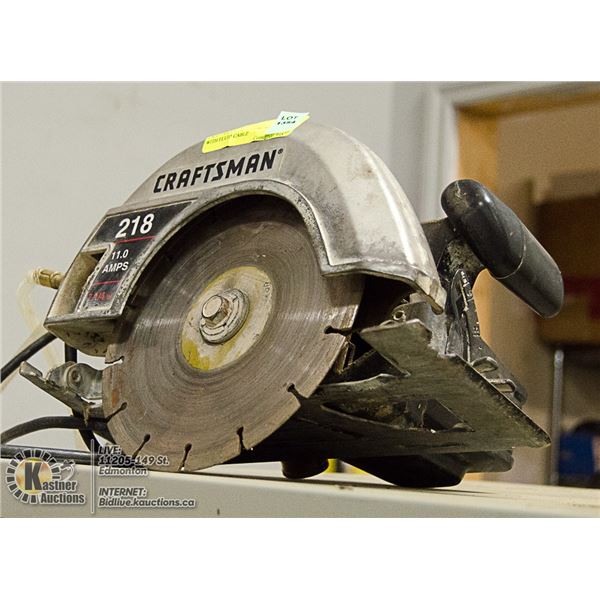 CRAFTSMAN TILE/ CONCRETE SAW WITH FLUID CABLE