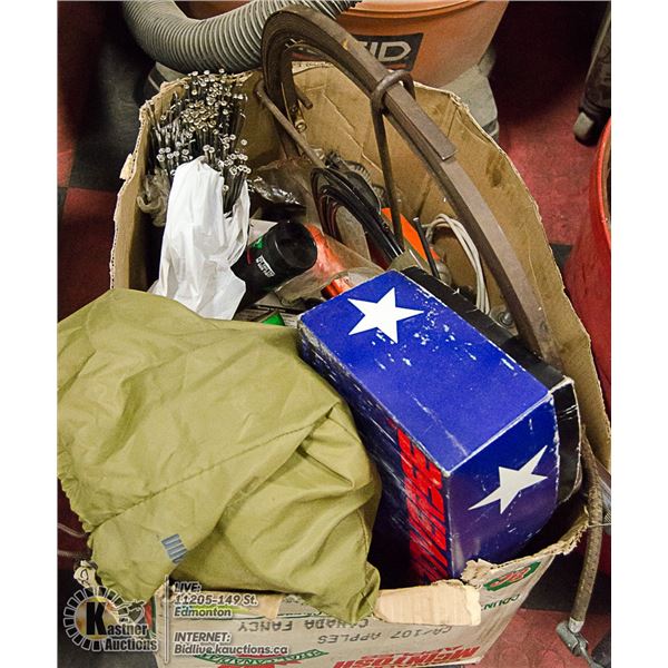 BOX LOT OF BICYCLE REPAIR ITEMS