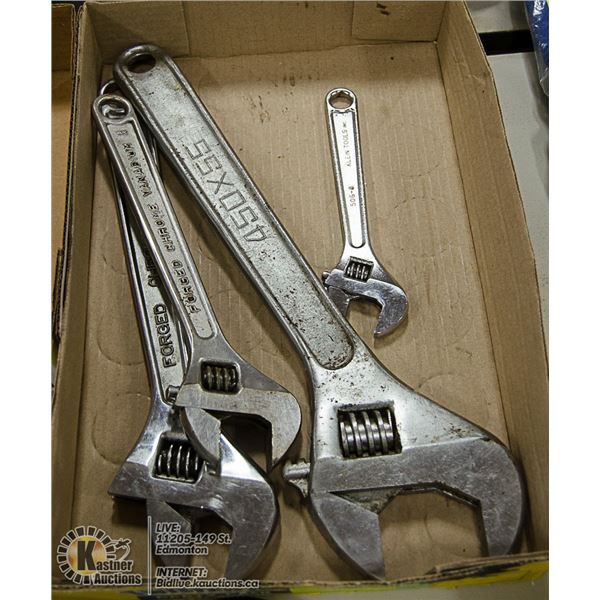 4 CRESENT WRENCHES 18 IN 16 14 AND 12 IN