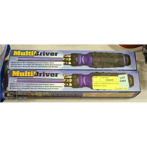 2 MULTI DRIVER SETS LIGHT AND MAGNET ROD