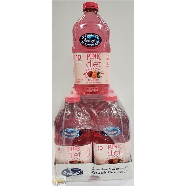 CASE OF 8 OCEANSPRAY PINK DIET CRANBERRY 1.89L