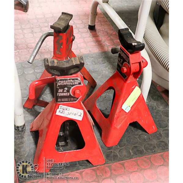 TRIO OF VEHICLE AXLE STANDS