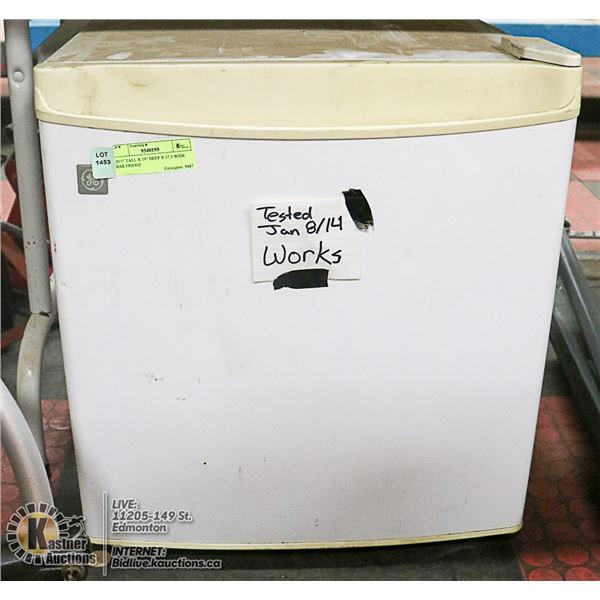 20.5" TALL X 19" DEEP X 17.5 WIDE BAR FRIDGE