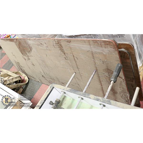 LOT OF 3 ASSORTED FOLDING TABLES