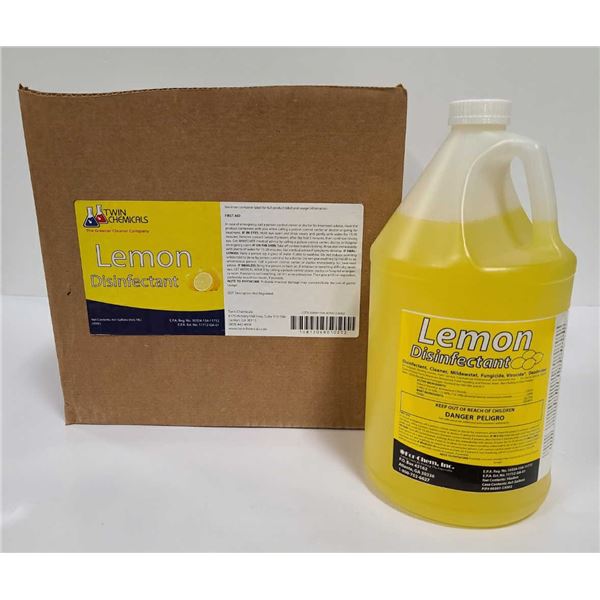 NEW CASE OF 4 X 1 GALLON LEMON DISINFECTANT /