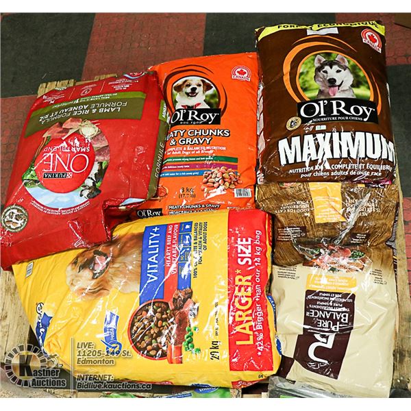 PALLET OF ASSORTED DOG FOOD