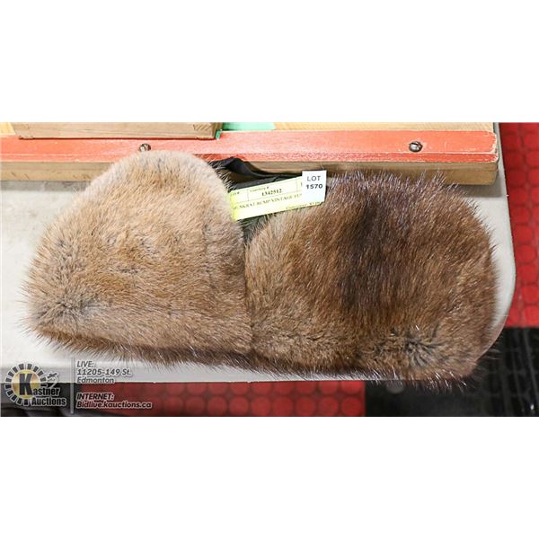 MUSKRAT RCMP VINTAGE FUR HAT