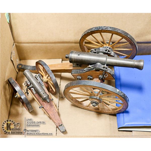 FLAT LOT OF TOY CANNONS