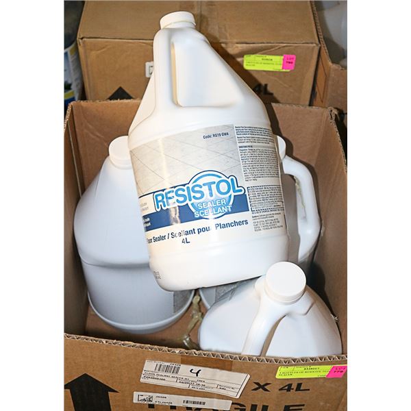 4 BOTTLES OF RESISTOL FLOOR SEALER 4L EACH