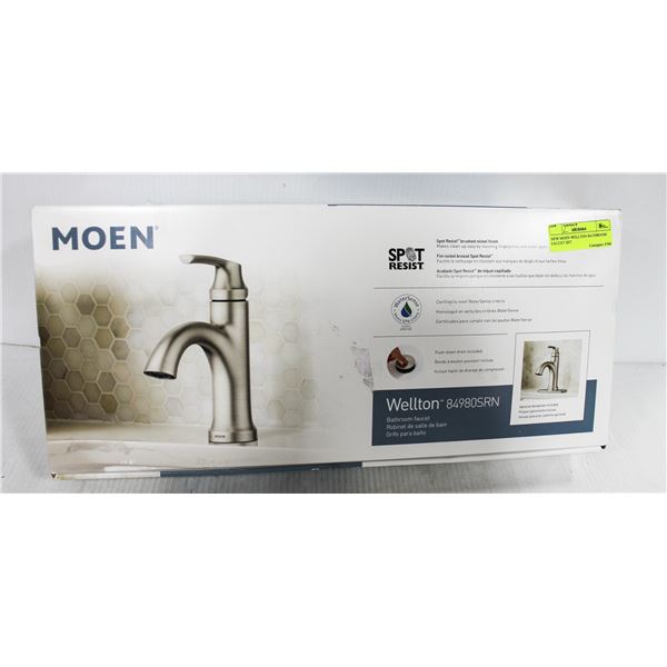 NEW MOEN WELLTON BATHROOM FAUCET SET