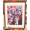 Image 1 : FRAMED ARTWORK THE BEATLES ON SILK