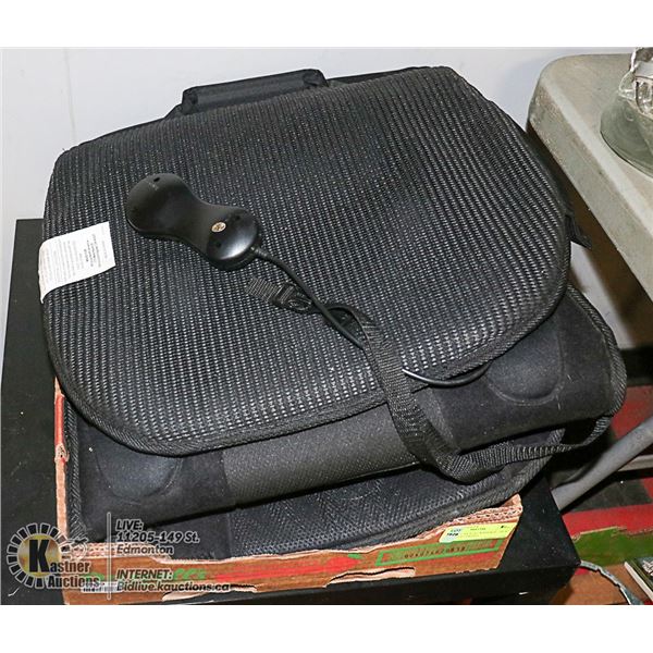 LOT OF 2 CAR SEAT MASSAGE / HEAT PADS WITH CORDED