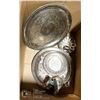Image 1 : BOX OF ASSORTED SILVER PLATED ITEMS