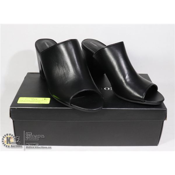 PAIR OF NEW EXPRESSION BLACK LEATHER SUMMER SHOES,