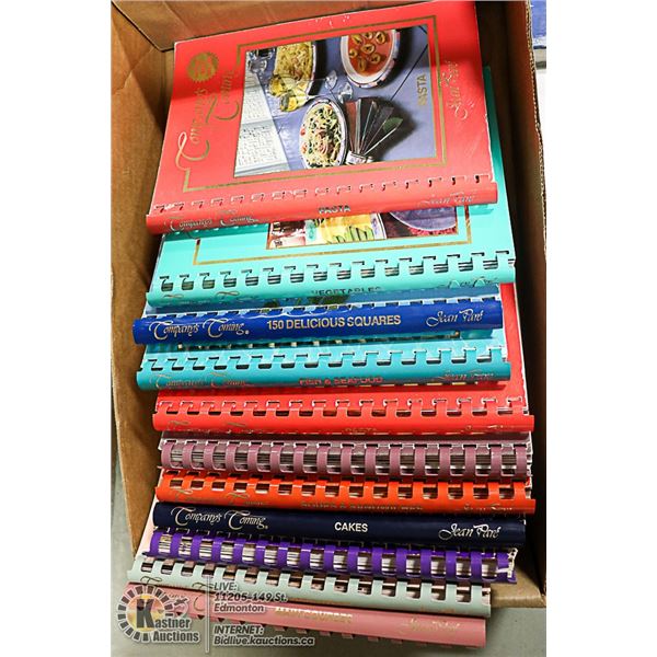 FLAT OF 11 ASSORTED COMPANY'S COMING COOKBOOKS