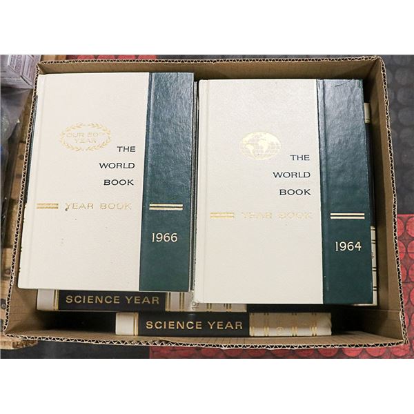 VINTAGE WORLD BOOK "YEAR BOOK" BOX LOT
