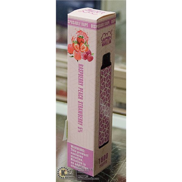 ONE 1600PUFFS VAPE CUBE RASPBERRY PEACH STRAWBERRY