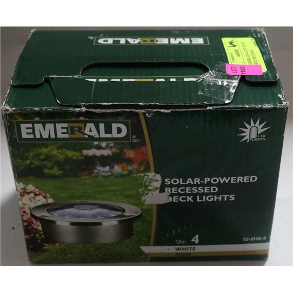 EMERALD 4-LIGHT SOLAR POWERED RECESSED