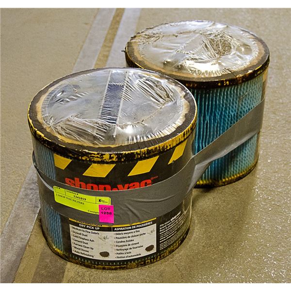 2 SHOP VAC FILTERS