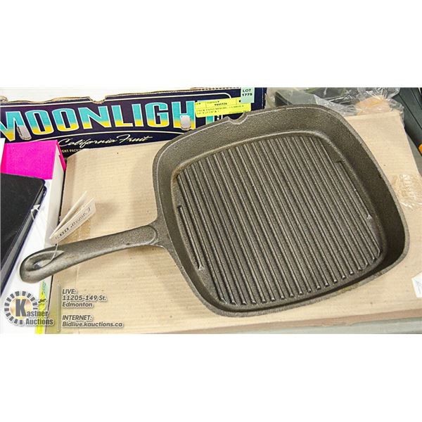 NEW 9" X 9" SQUARE CAST IRON GRIDDLE