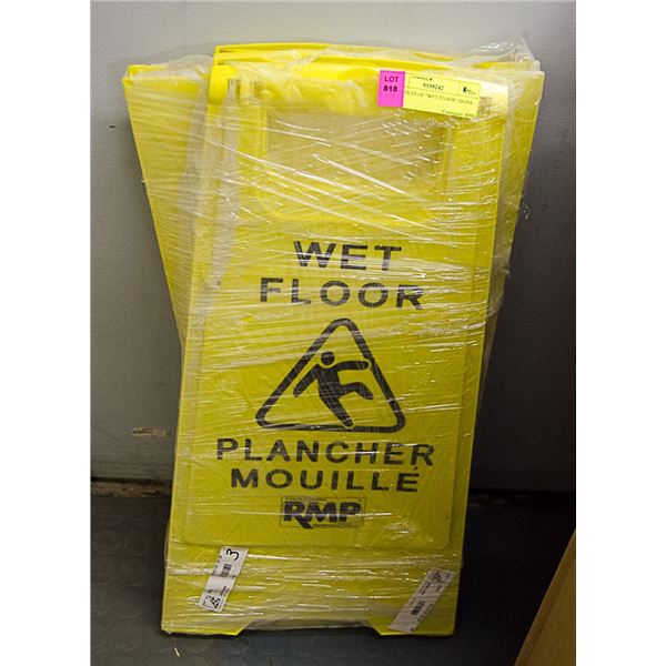 BUNDLE OF 3  "WET FLOOR" SIGNS