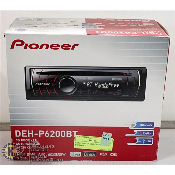 NEW PIONEER DEH-P6200BT CAR STEREO CD