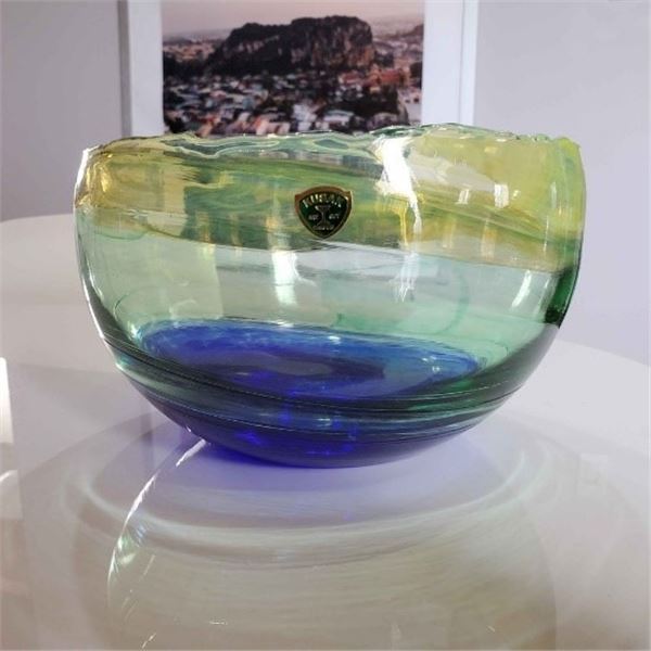 KUSAK CRYSTAL UNIVERSE ART GLASS BOWL