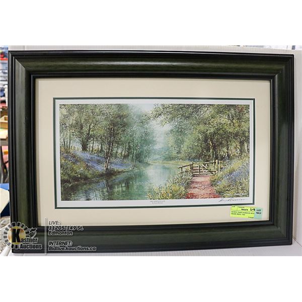 SIGNED TERRY HARRISON WOOD FRAME PRINT "THE