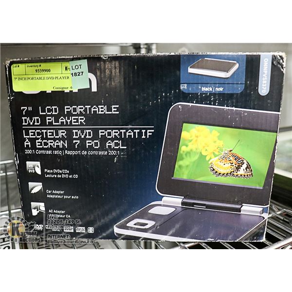 7" INCH PORTABLE DVD PLAYER