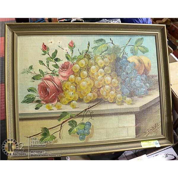 ANTIQUE 1921 FRAMED OIL PAINTING- 23" X 18"