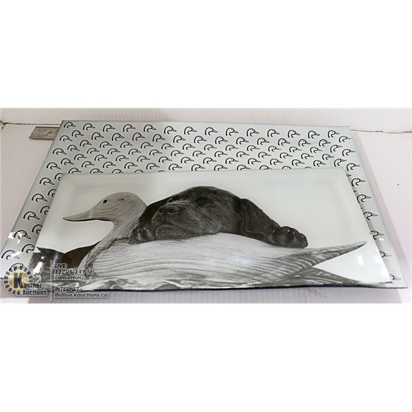DUCKS UNLIMITED SET OF 2 DECORATIVE PLATTERS