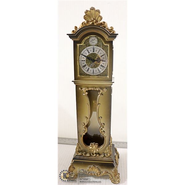 VINTAGE TABLE TOP GRANDFATHER CLOCK- 13.5"