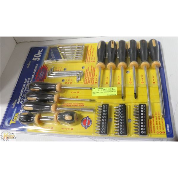 NEW TOOL TECH SCREWDRIVER SET 50 PC