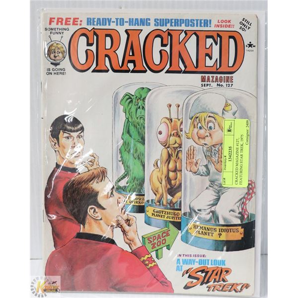 CRACKED MAGAZINE #127, FEATURING STAR TREK, 1975