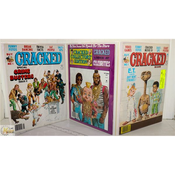 CRACKED MAGAZINE - 3 1980S COLLECTOR MAGS