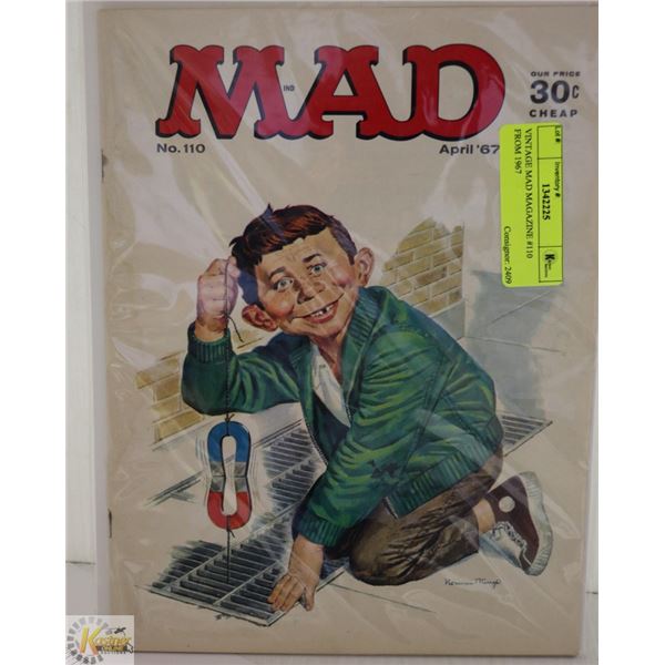 VINTAGE MAD MAGAZINE #110 FROM 1967